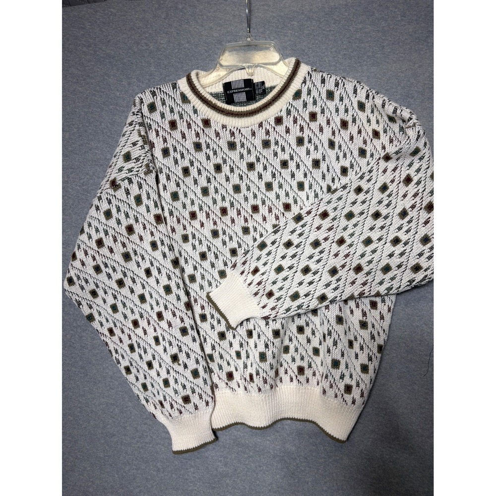 VTG Expressions Mens XL Sweater Crew Neck Long Sleeve‎ Cotton Made USA